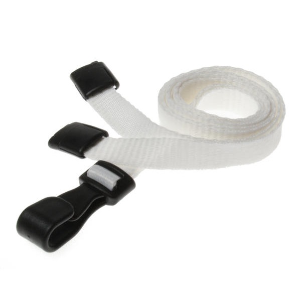 Bilde av White lanyard / Keyhanger 10 mm with plastic J clip - 100% polyester. 60270542 (DE,SE,NO,FI,RO,PL)